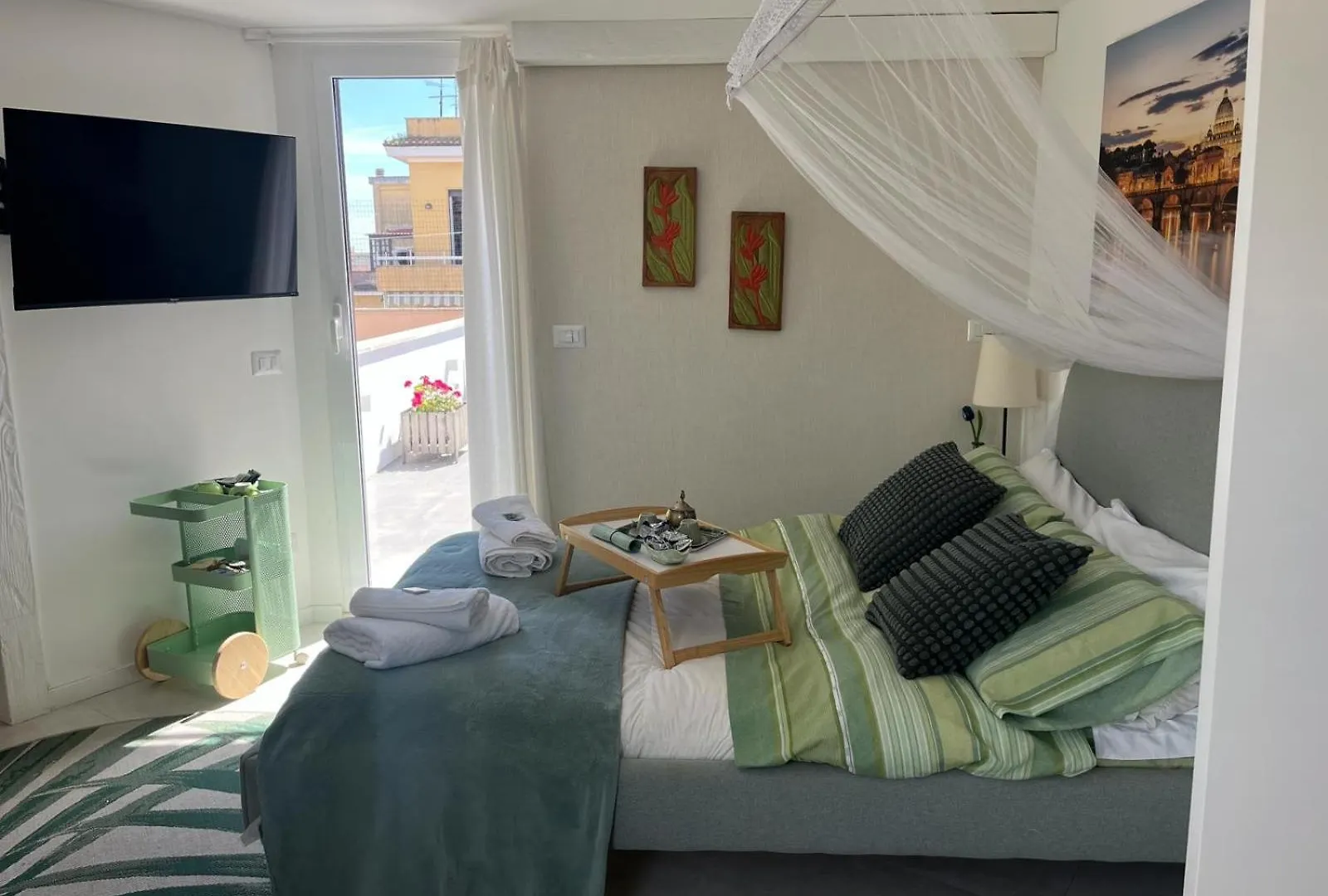 Monteverde Double Terrace Penthouse Rome Apartment